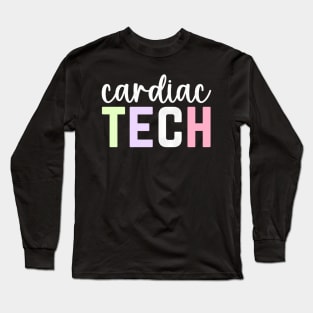 Cardiac Technician Sonography Ultrasound Tech Cardiac Long Sleeve T-Shirt